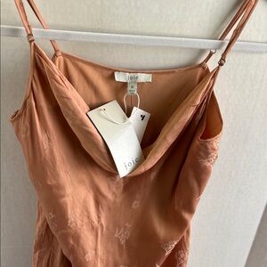 Joie Apricot Cowl Neck Dress